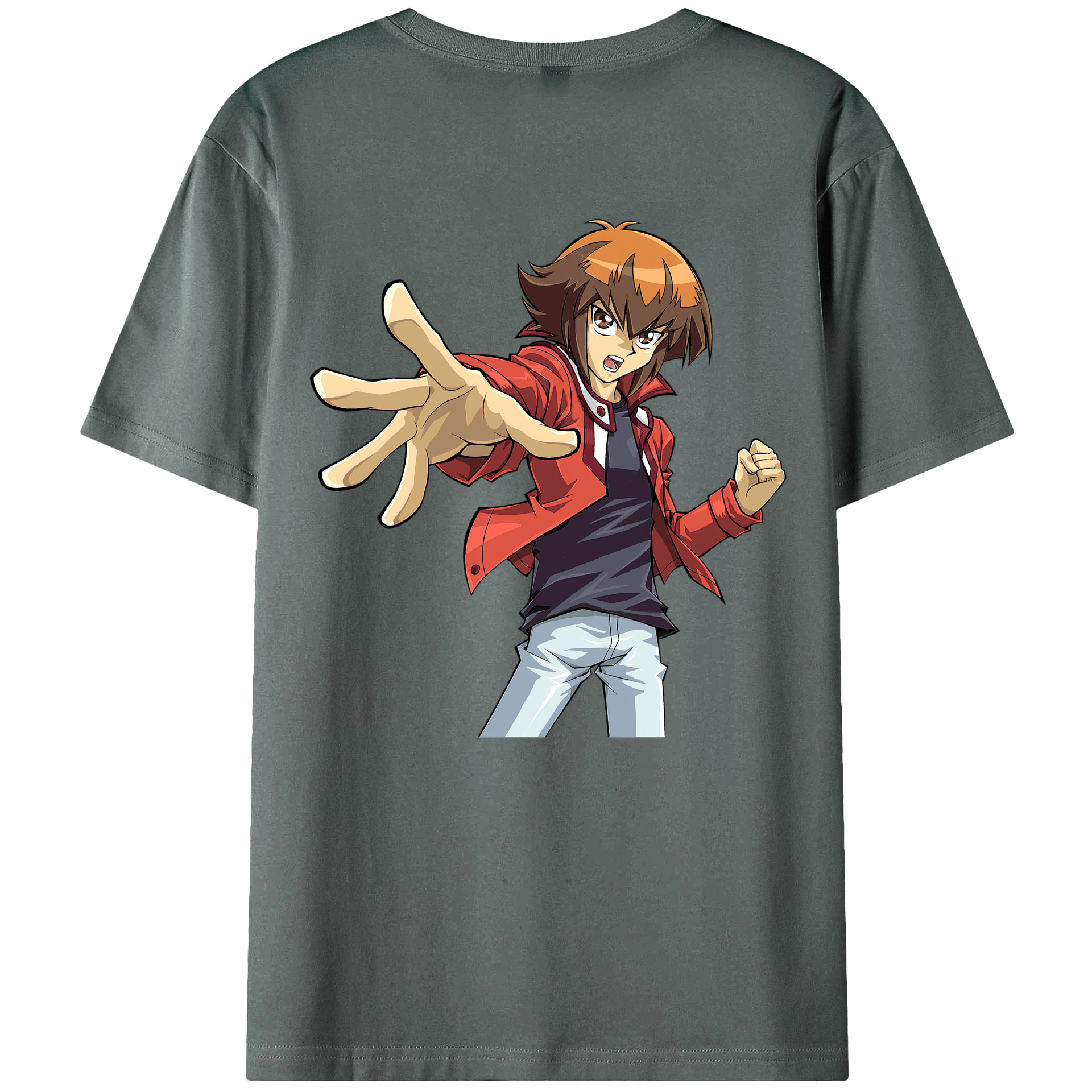 （画像用） 遊☆戯☆王 Yu-Gi-Oh! 綿100％ メンズ半袖Tシャツ（バックプリント） 通気性